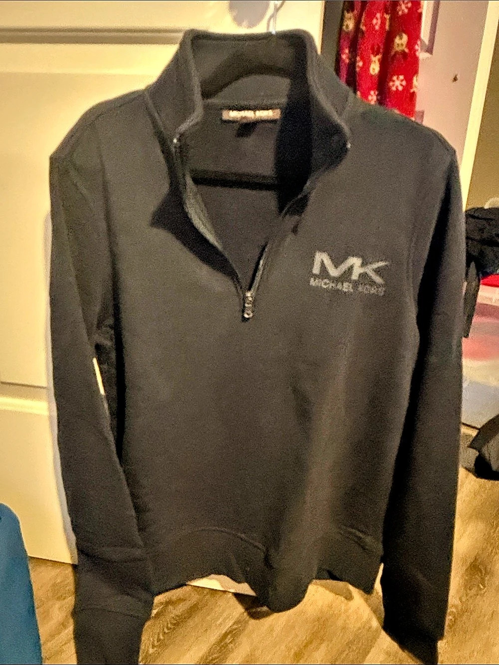 Michael Kors Men's Black Quarter-Zip Pullover Like New